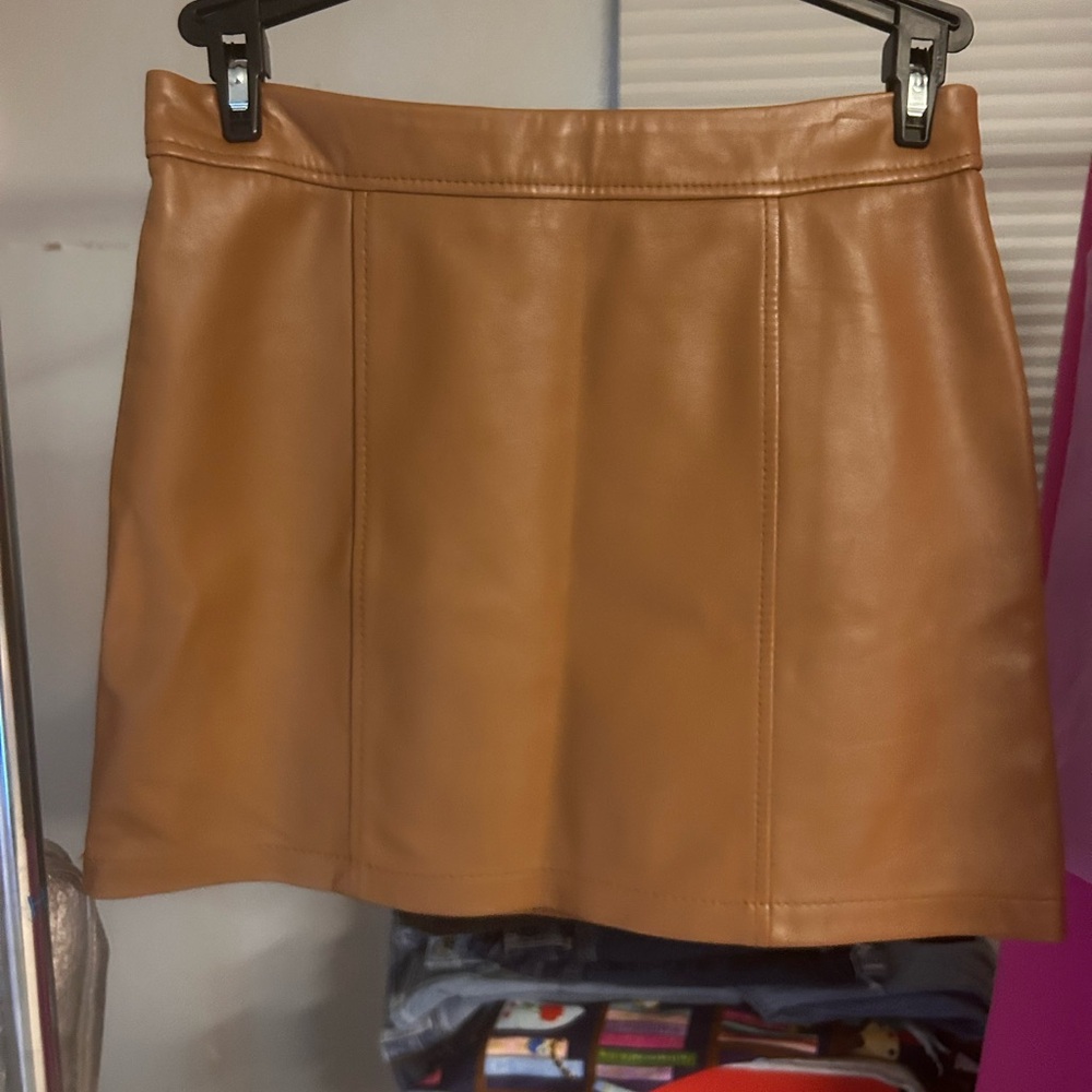 Gianni Bini Tan A-Line Mini Skirt for Casual Occasions